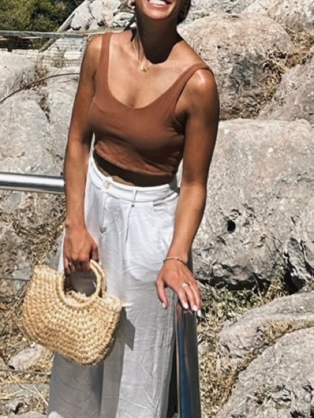 Cotton On Brown Cropped Tank Top